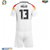 Otroški Nogometni dresi Nemčija Thomas Muller #13 Domači EP 2024 Kratek Rokav (+ Kratke hlače)